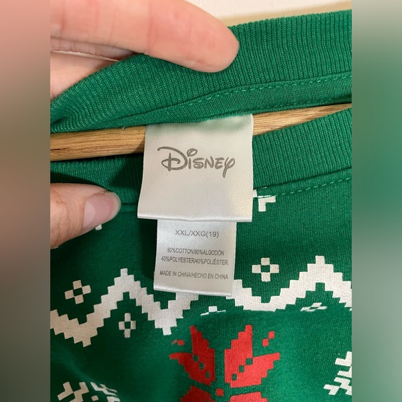 Disney Womens Mickey Happy Holidays Green Minnie Christmas Pullover XXL - Picture 3 of 3